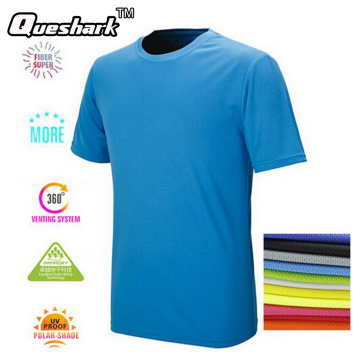 Queshark Quick Dry T-Shirts Summer Tops Sport Shirt Mens Women Tee Shirt For Camping Hiking 12 Color Choose S-4XL