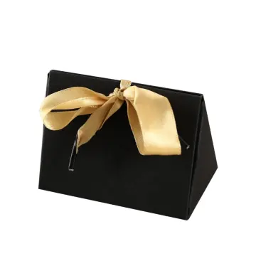 Printed Logo  Gift Paper Box With Ribbon