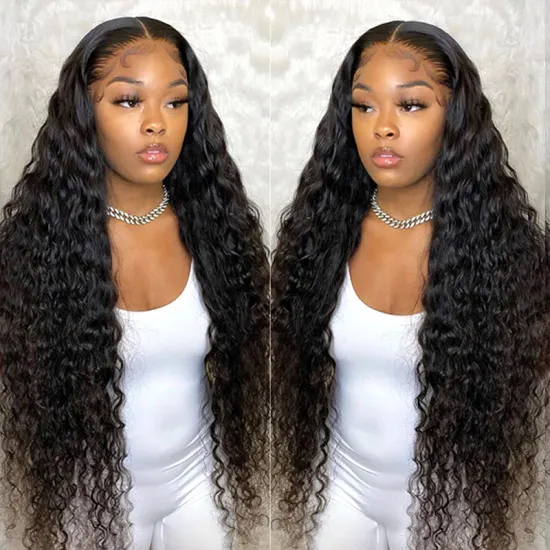 Brazilian Water Wave Wig Human Hair Wigs for Women,4*4 Lace Closure Wig With Baby Hair, 13x4 Transparent Lace Front Wig