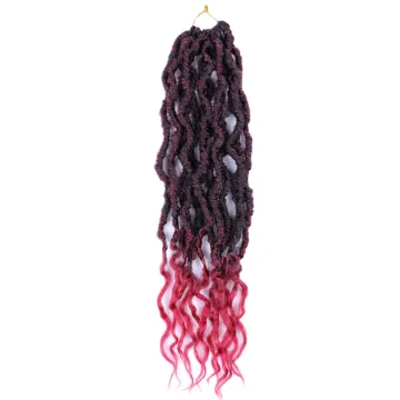Goddess Faux Locs Crochet Hair with Curly Ends 24inch Synthetic Goddess Locs Hair Extensions Faux Locs Crochet Wavy Hair