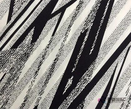 Aesthetic Abstract Pattern 100% Viscose Rayon Fabric