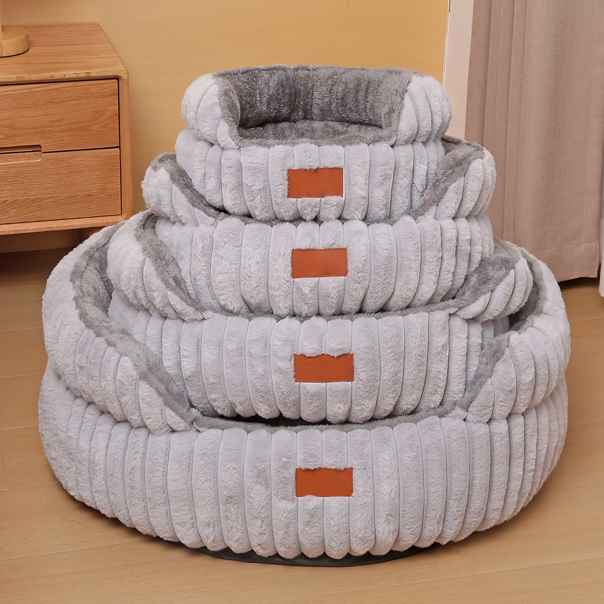 Cama para animais de estimação redonda espessada inverno quente gato cachorro