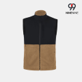 Gilet da uomo in pile ibrido bicolore