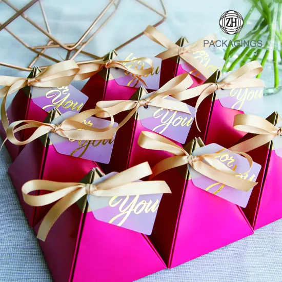 Pyramid candy box for wedding favors wholesale