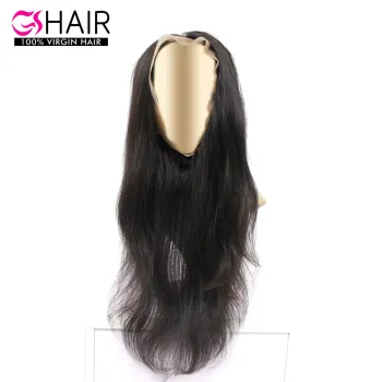 360 Lace Frontal with Straight Virgin Human Hair Extensions from Peru