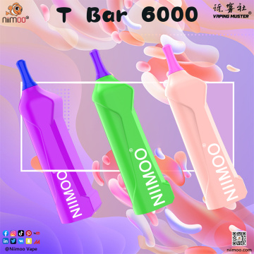 T Bar 6000 프로 전자 담배