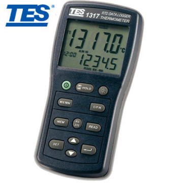 TES-1318 Dual Input Platinum RTD Thermometer with Datalogger