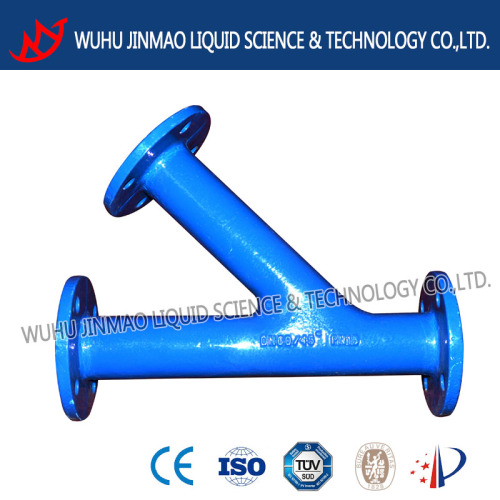 45 degree all flanged angle branch DN80 ductile iron pipe fitting
