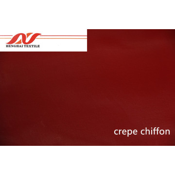Crepe chiffon red fabric 75D*75D 57'' 75GSM