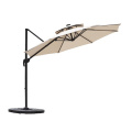 Parasol de plage à LED double couche de 3 m pour patio