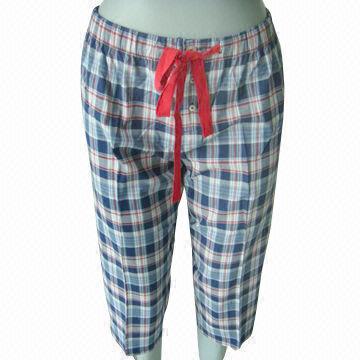 Ladies' Pajamas/Sleepwear Long or Short Pants with Allover Prints Jersey, Perfect Soft Texture