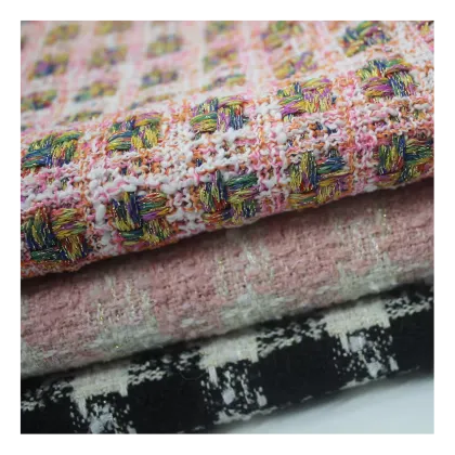 Wholesale Quantity Woolen Sofa Tweed Coat Fabric for Women's Clothing