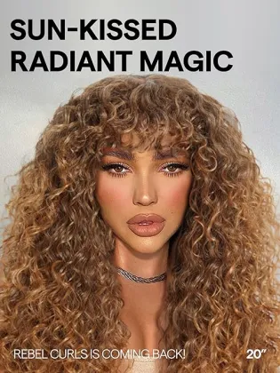 Shaggy Haircuts Ombre Curly Wig