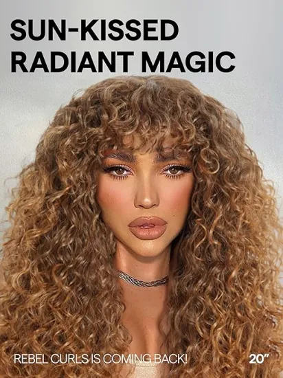 Shaggy Haircuts Ombre Curly Wig