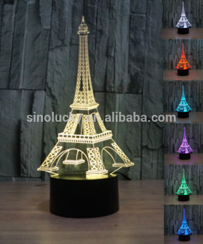 Amazing Acrylic 3D Illusion Bulb Lamp LED Night Light Table Desk Lamp