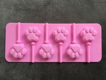 Bear paw lollipop chocolate silicone cartoon molds tool