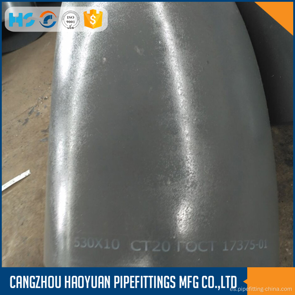Codo de acero al carbono sin costuras 90 °