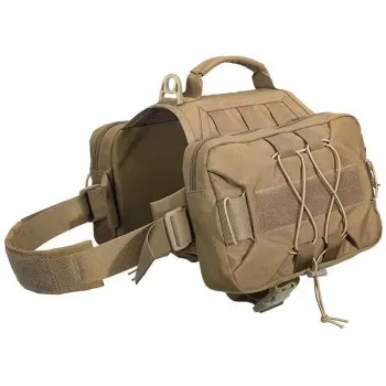 BSCI Factory Custom Durable Tactical Dog Vest Harness Easy Control Training Dog Collar No Pull Tactical Dog Harness With Pouches