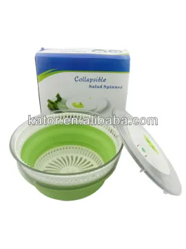 Convenient Collapsible Salad Spinner / multi-functional salad spinner / salad spinner as seen on tv