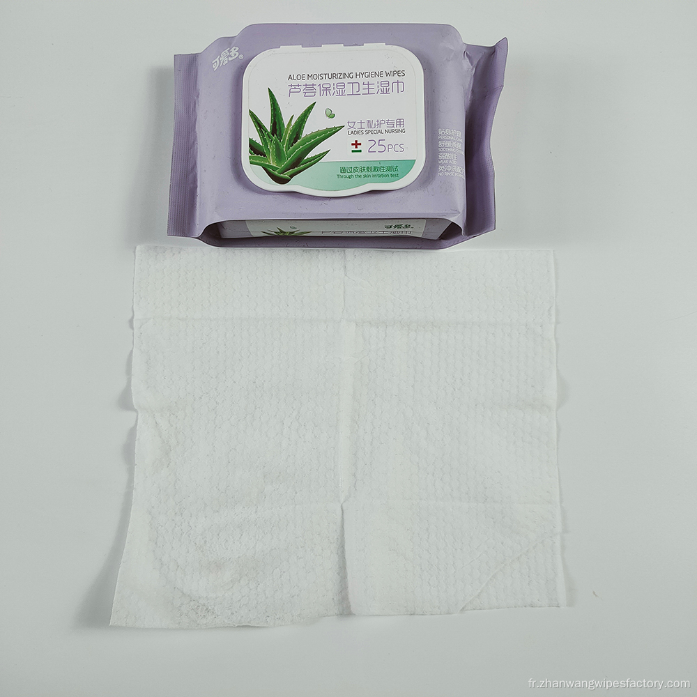 Lingettes nettoyantes pour l'hygiène féminine pour adultes jetables