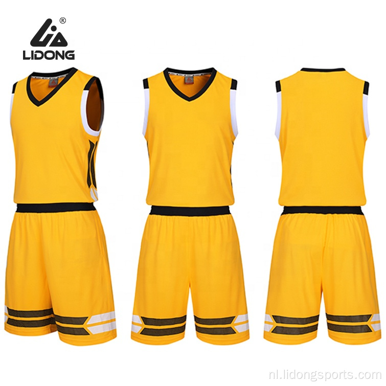 Unieke basketbal jersey ontwerp basketbal uniform groothandel
