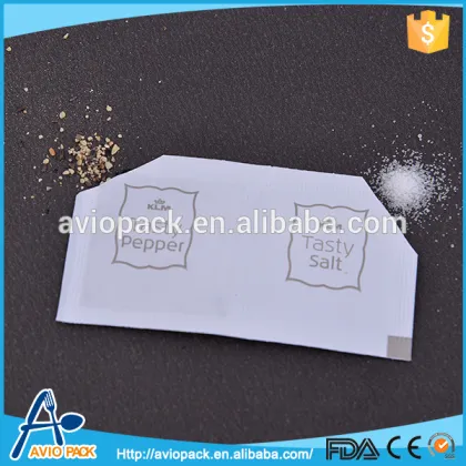 Portable twin packed salt and pepper sachet for airlines serving