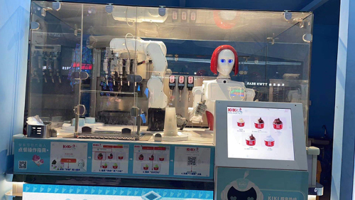 máquina de helado robot