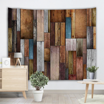 Vintage Planks Tapestry Wall Hanging Vertical Striped Wooden Board Wall Tapestry for Livingroom Bedroom Dorm Home Decor