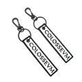 Embroidery Jet Key Tag Double Sided Fabric Keychain