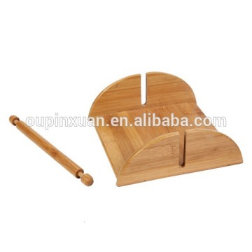Novelty Design 100% Solid Bamboo Tissue Holder for Restaurant