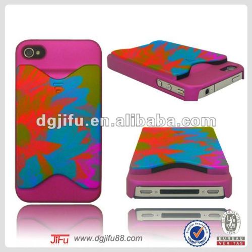 cell phone case/smart phone cover for iphone 4/4S with card holder