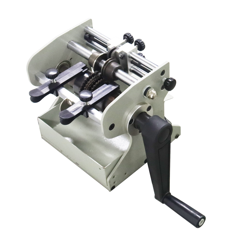 Hand operated resistor lead forming machine