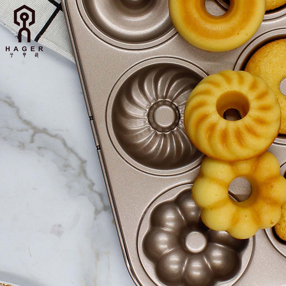 6 Cavity Doughnut Pan Champagne Gold 5 6 Cavity Doughnut Pan Champagne Gold 5