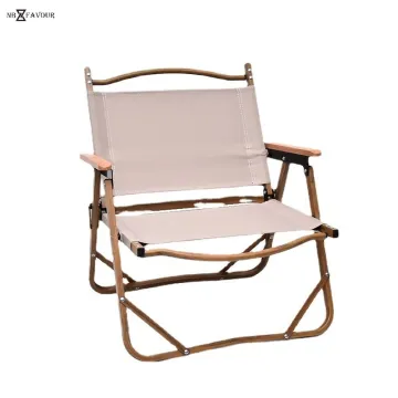 Lightweight Metal Kermit Chair Outdoor Picnic Portable Folding Wood Grain Aluminum Lawn Camping Chair