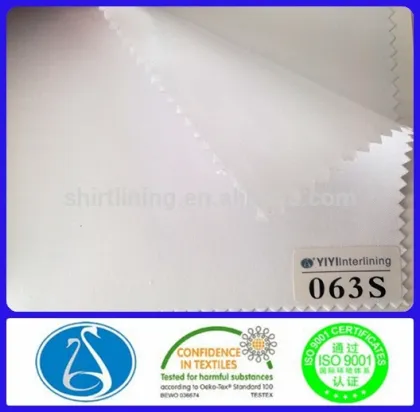 new product zero formaldehyde interlining for cloth and apparel