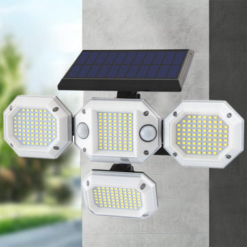 Solar Powered IP65 Waterproof Super Bright Motion Sensor Security Flood Light with Remote Control