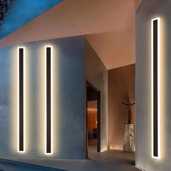 Waterproof IP65 Modern Outdoor Linear Strip Wall Lamp 3000K Warm White Garden Sconce