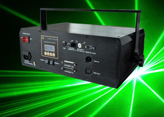 Rgb Full Color Green Laser Projector , 2w Green Laser Show Lighting