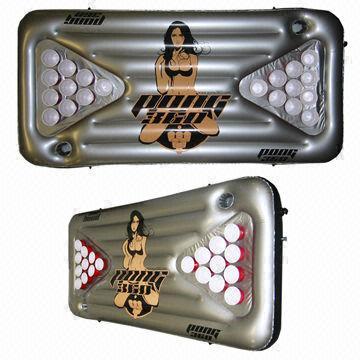 Pool inflatable beer pong table