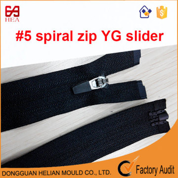 #3 #5 nylon spiral zipper with YG slider for sportswears