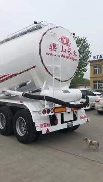3 Axles Tanker Transport Truck Semi Trailer Bulk Cement Tank