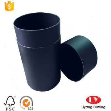 Black Round Cardboard Tube Gift Box Packaging