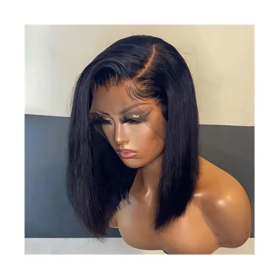 Bone Straight Human Hair Bob Wigs Lace Front High Quality Hair Extensions Bob Wig 100% Virgin Human Hair