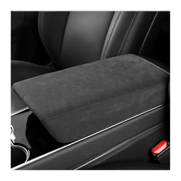 Tesla Modello 3 e Modello Y Upgradi interni: coperchio della scatola del bracciolo in pelle scamosciata e console centrale