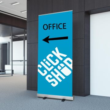 ポータブルワイドスクリーンロールアップバナースタンドカスタムグラフィックを備えています