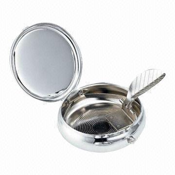 New Mini Round Portable Pocket Ashtrays, Suitable for Promotional Gifts, Customized Designs Welcomed