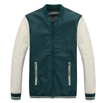 Men PU Baseball Windbreaker