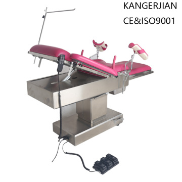 Table gynécologique d&#39;acier inoxydable de source d&#39;énergie hydraulique