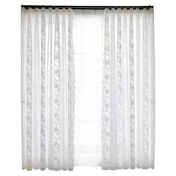 Stylish White Lace Curtains with Elegant Nordic Design for Your Living Room