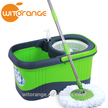 2016 Retail Online Shopping Mop Green and Grey 2 Drivers Hand Press Mop Bucket